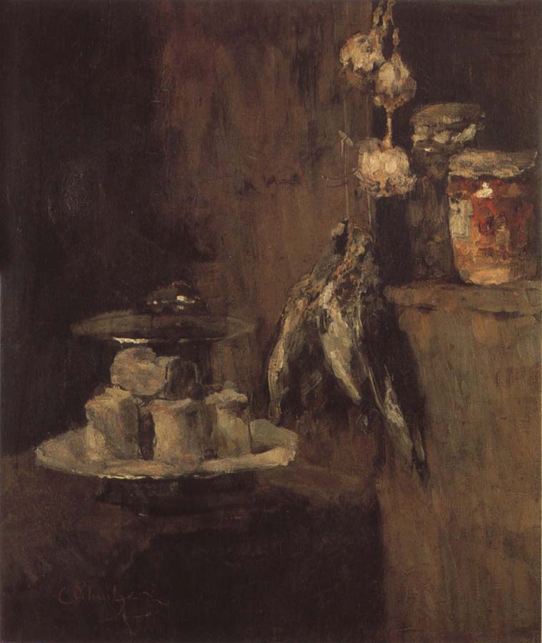 Still Life with Partridges and Cheese